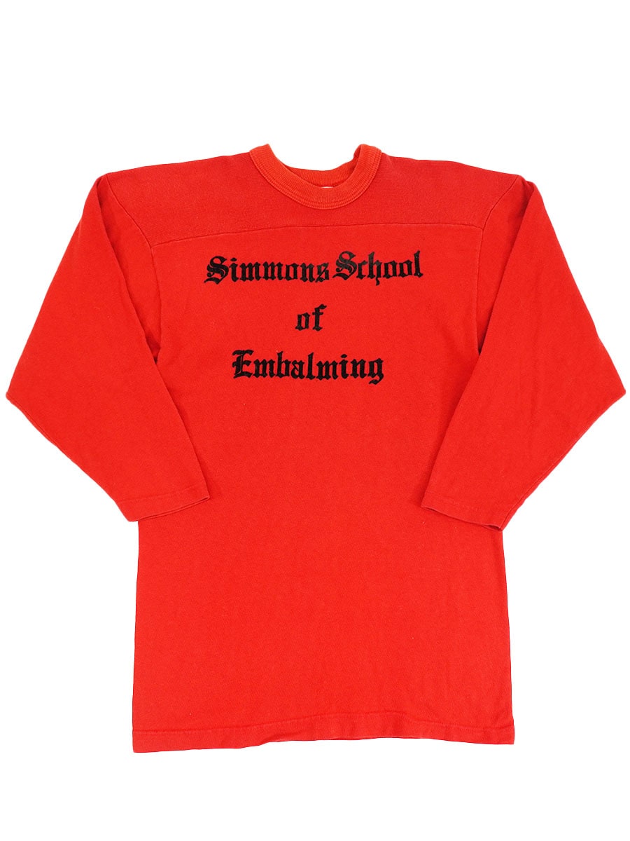 60's Wilson ''Simmons School'' 3段プリント フットボールTシャツ