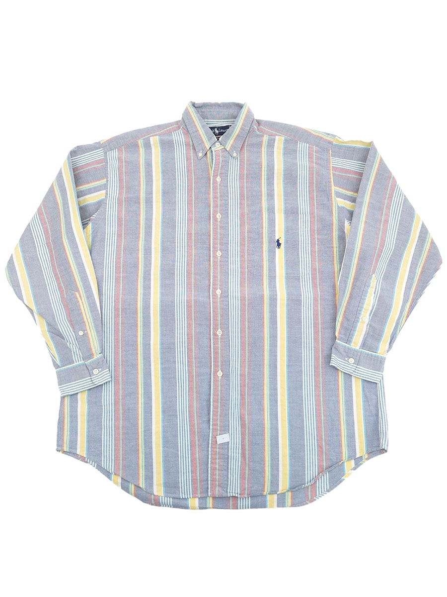 ラルフローレン ''The Big Shirt'' ランダムストライプ柄 ボタンダウン