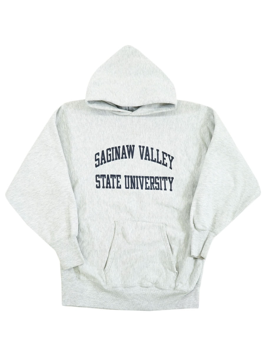 90's 刺繍タグ チャンピオンRWパーカ ''SAGINAW VALLEY'' 染み込み 表記(XXL) USA製