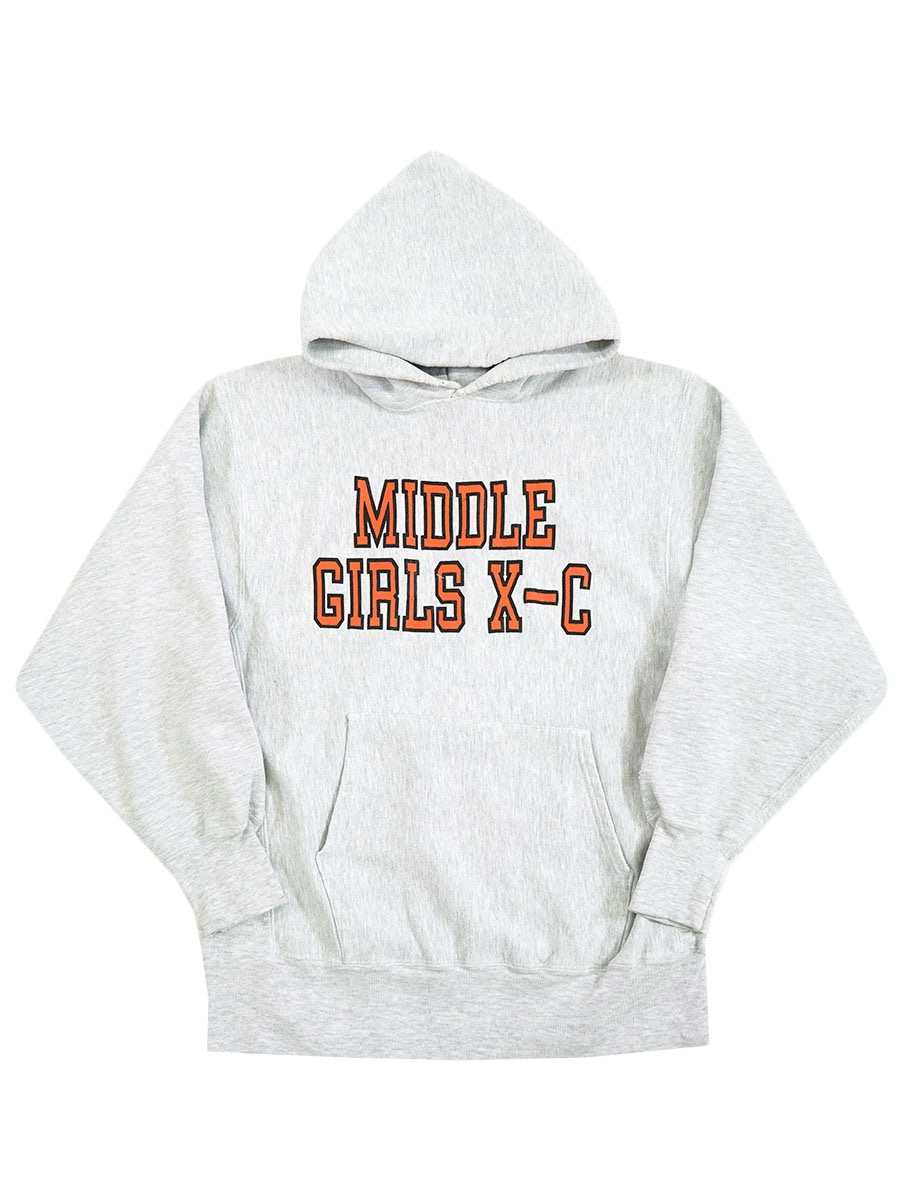 90's 刺繍タグ チャンピオンRWパーカ ''MIDDLE GIRLS X-C'' 表記(XL) USA製