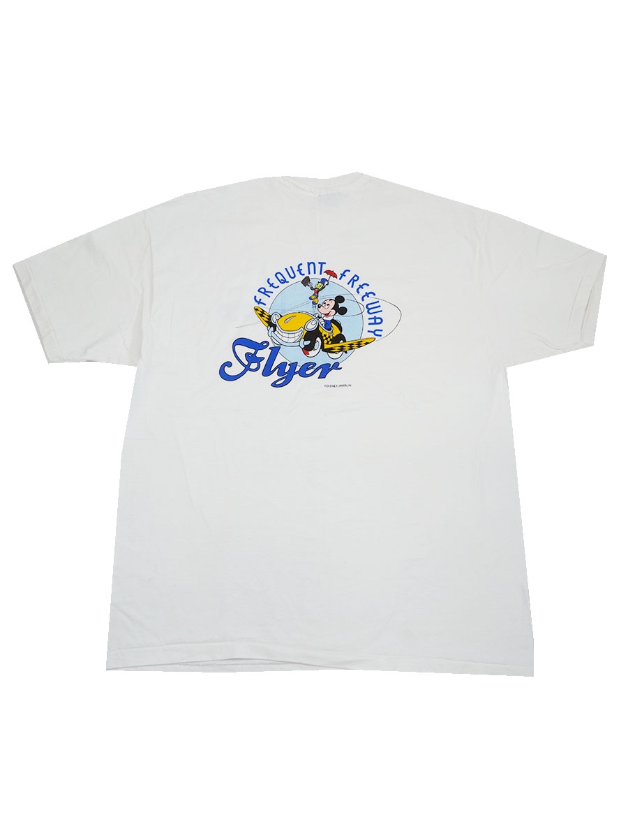 90's Hanes ''Flyer'' ミッキーマウス 両面プリントTシャツ 表記(XL