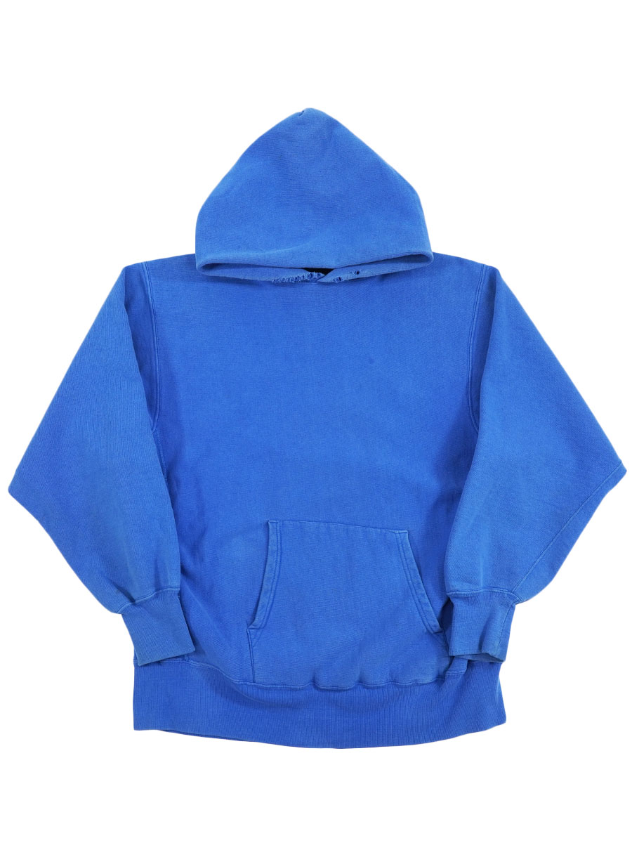 80's Champion×LAND'S END Wネーム RWパーカ 無地ロイヤルブルー 表記(L)
