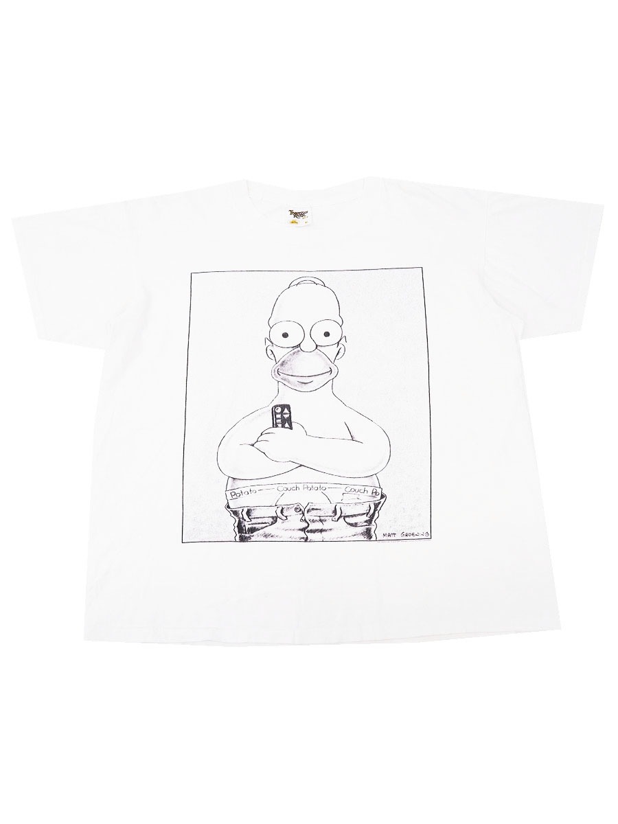 90's TENNESSEE RIVER ホーマー・シンプソン ''Couch Potato'' Tシャツ 表記(XL) USA製