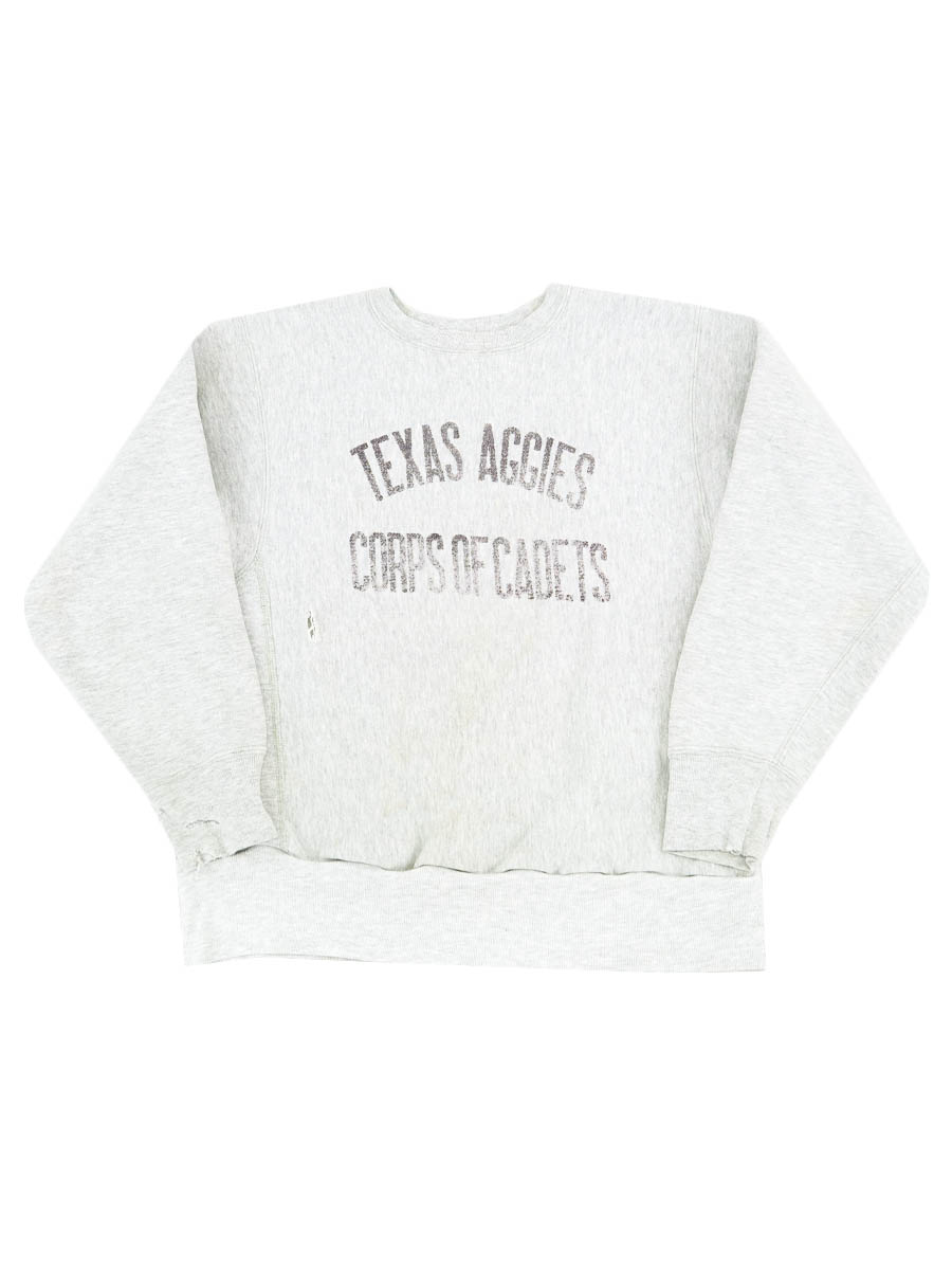 80's プリントタグ チャンピオンRW ''TEXAS AGGIES CORPS OF CADETS'' 表記(L) ASIS