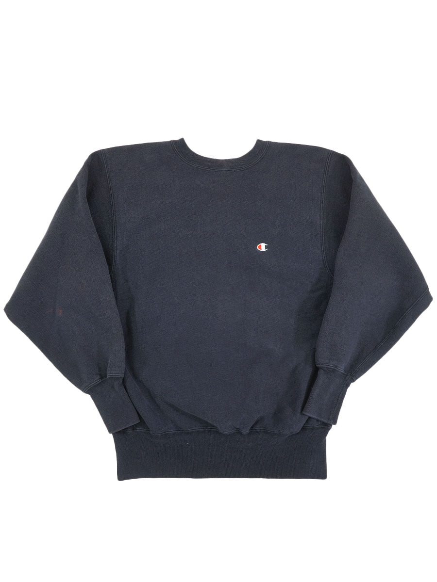 90's 刺繍タグ チャンピオンRW 無地 ブラック 表記(L) USA製