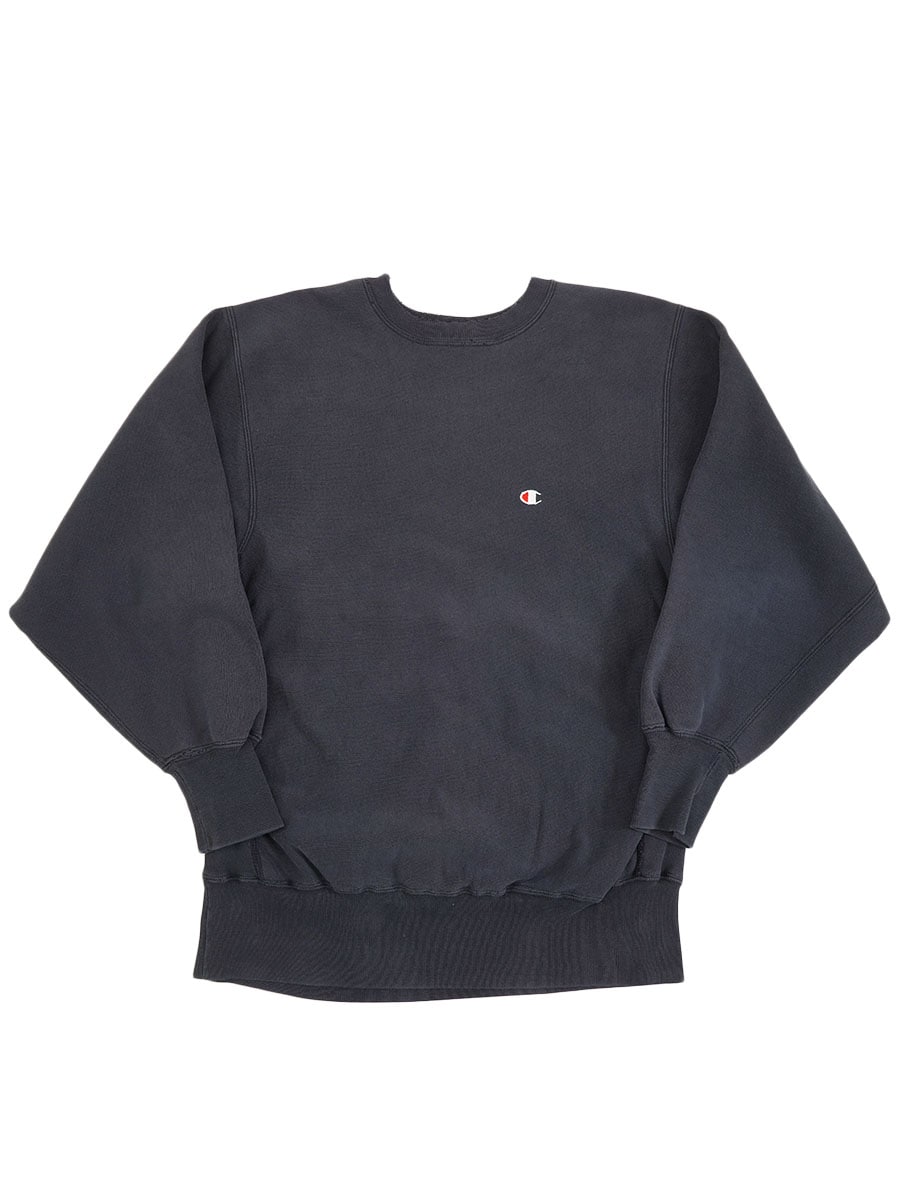 90's 刺繍タグ チャンピオンRW 無地 ブラック 表記(XL) USA製