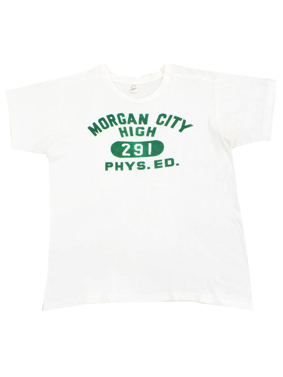 60's CHEROKEE ''MORGAN CITY HIGH PHYS. ED.'' 4段染み込み Tシャツ 表記(M)