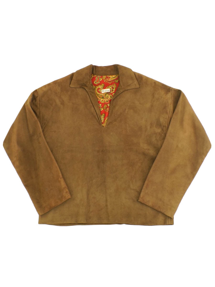 60's The cloak and bagger 裏地ペイズリー ヌバックプルオーバー ブラウン 実寸(L位)