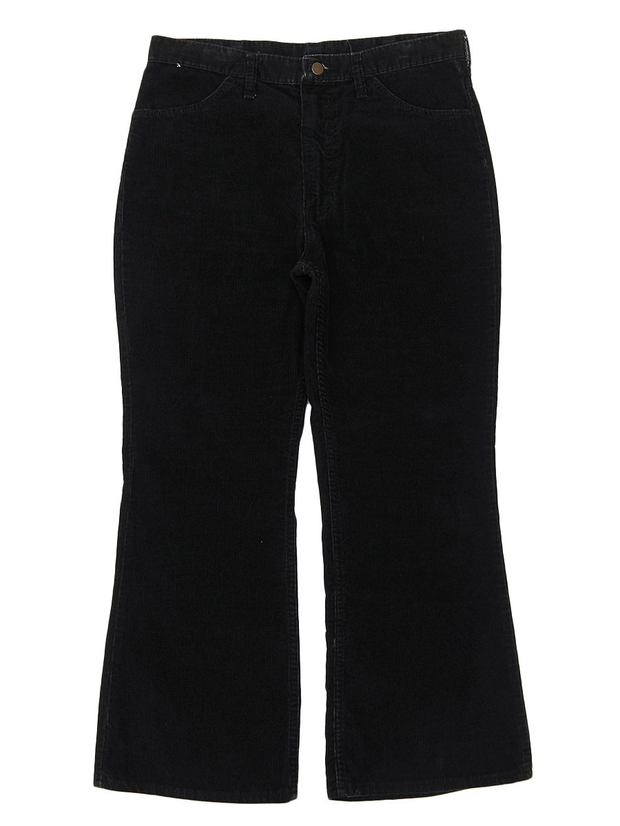 80's Wrangler ブーツカット コーディュロイパンツ ブラック 表記