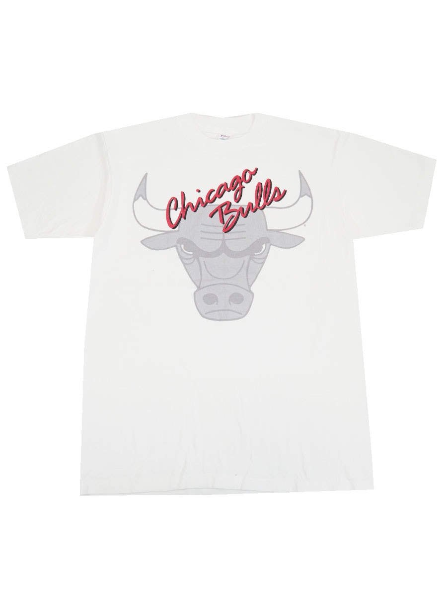 80's トリコタグ チャンピオン ''CHICAGO BULLS'' プリントTシャツ 表記(XL)