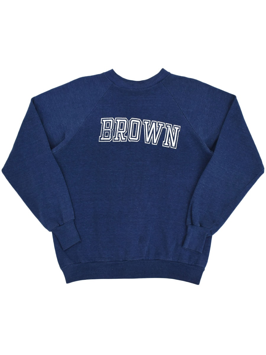 80's Healthknit ''BROWN'' ラグランスウェット ネイビー 表記(L) USA製