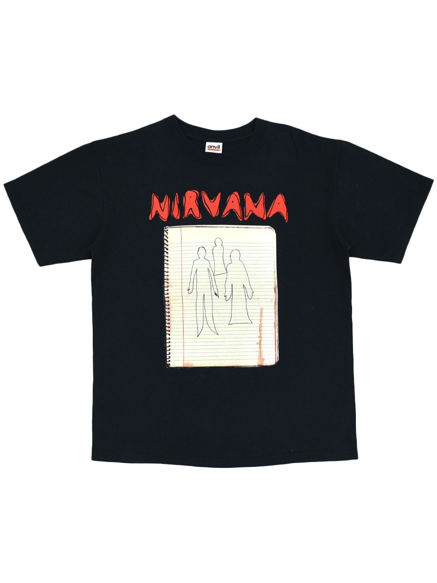 【大放出セール】 00's anvil ''NIRVANA'' 両面プリント Tシャツ ブラック 表記(M トップス