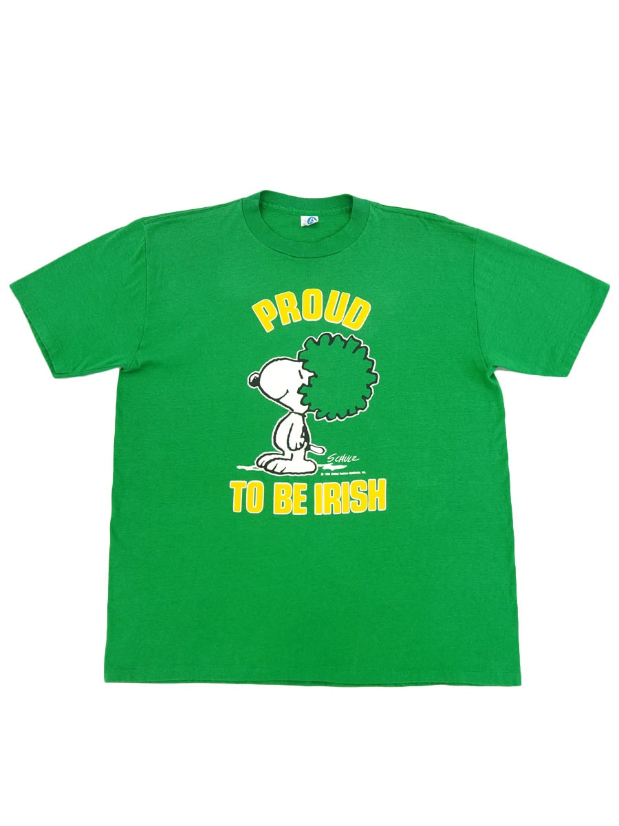 80's Artex ''PROUD TO BE IRISH'' 3段プリント スヌーピー Tシャツ