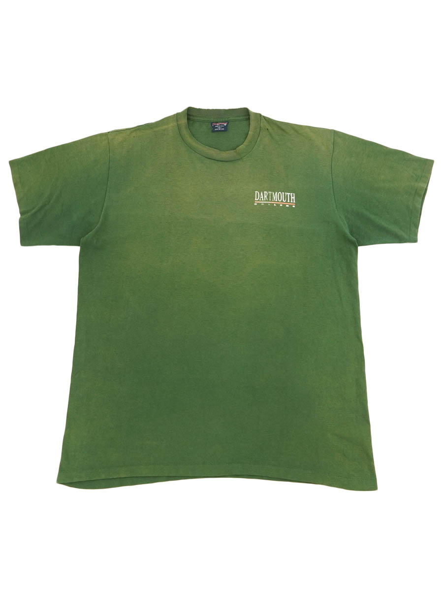 90's JANSPORT ''DARTMOUTH COLLEGE'' Tシャツ 褪せグリーン 表記(XL