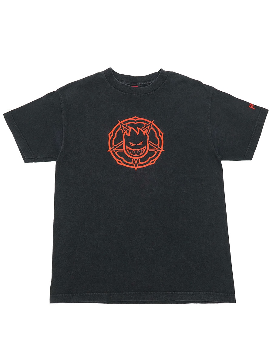 90's SPITFIRE WHEELS 両面、袖プリント Tシャツ ブラック 表記