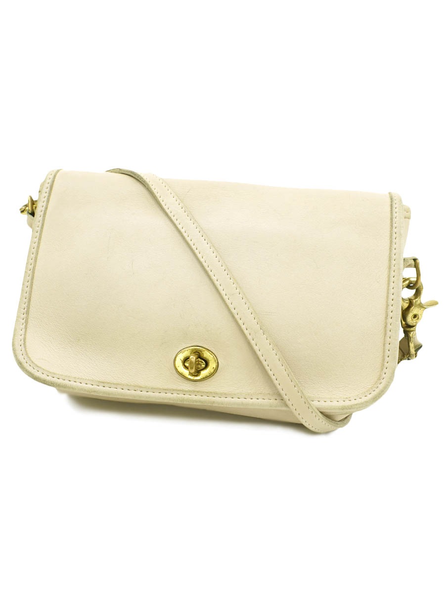 USA製 COACH レザー ショルダーバッグ アイボリー | SOLD OUT