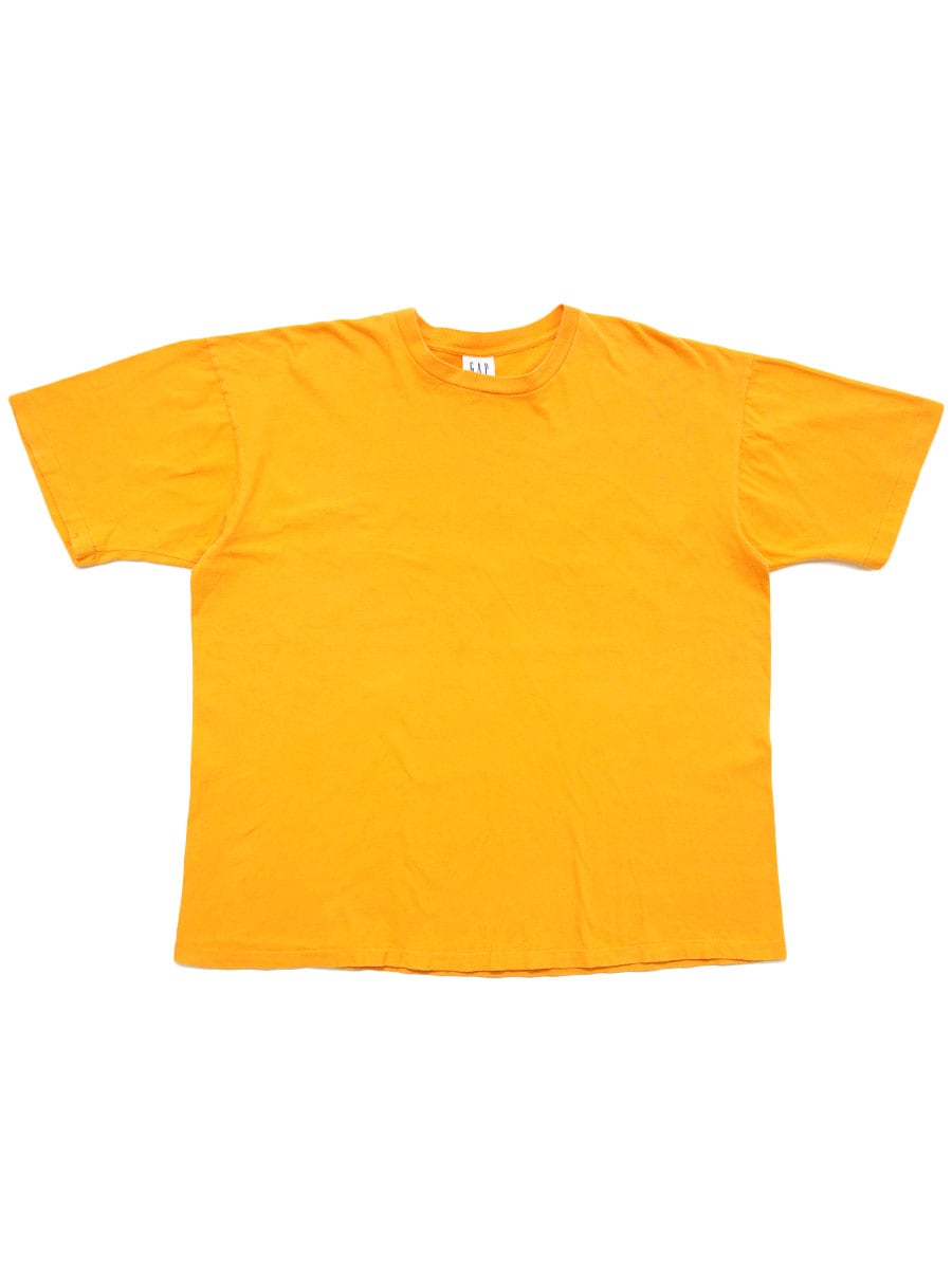 OLD GAP 90s ラグラン　コットンニット　オレンジ　Lサイズ　デカタグ 90's OLD GAP 100%コットン ノーポケットTシャツ オレンジ 表記(XL