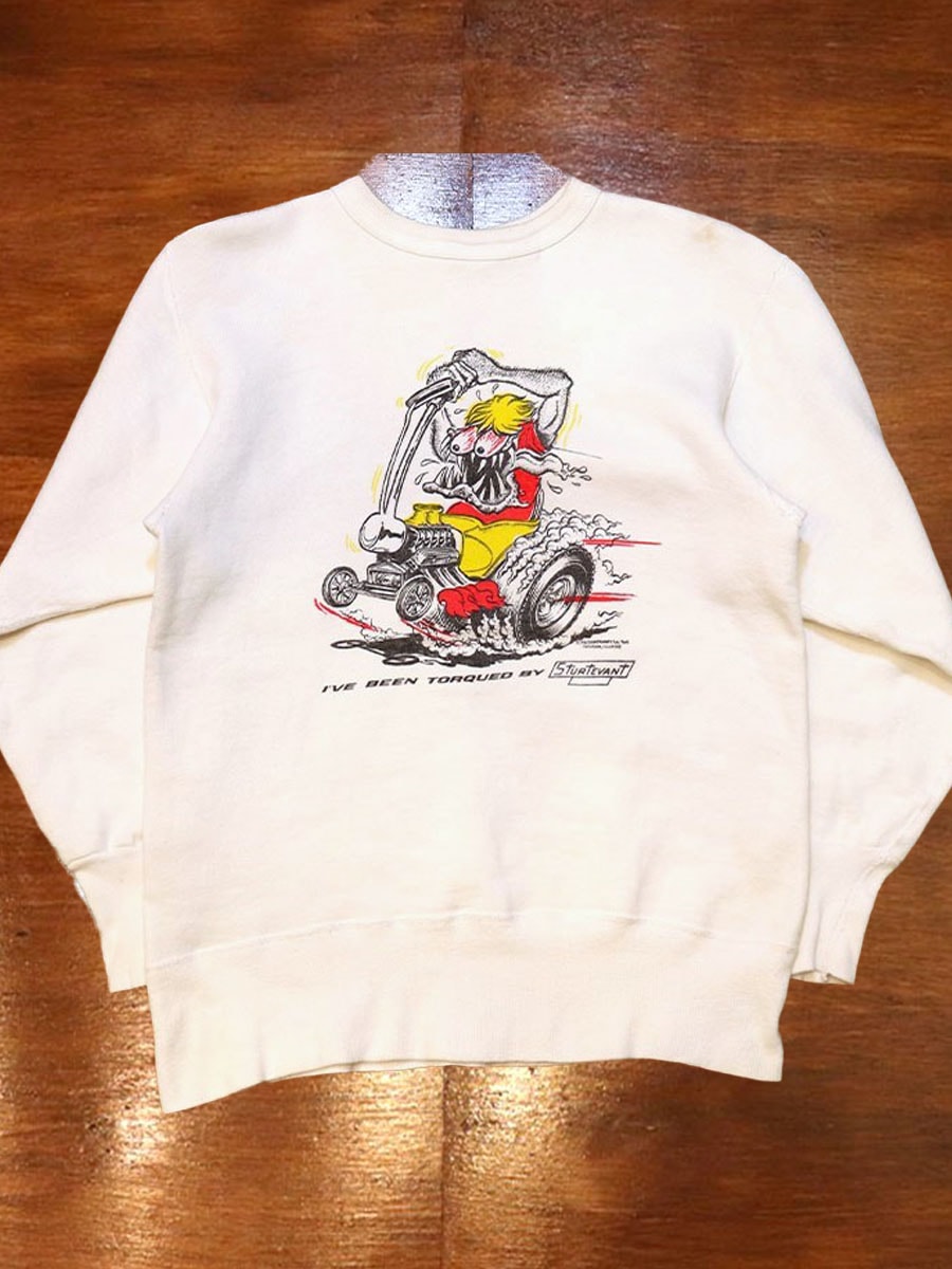 1960s VINTAGE SWEAT , FRONT V , Size M