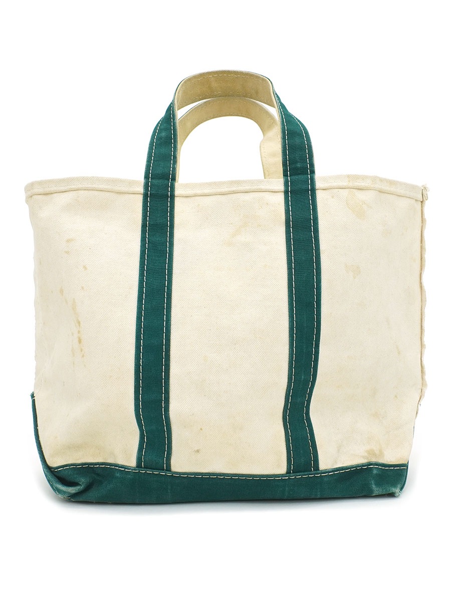 90's～ L.L.Bean BOAT AND TOTE 生成り×グリーン | すべての商品