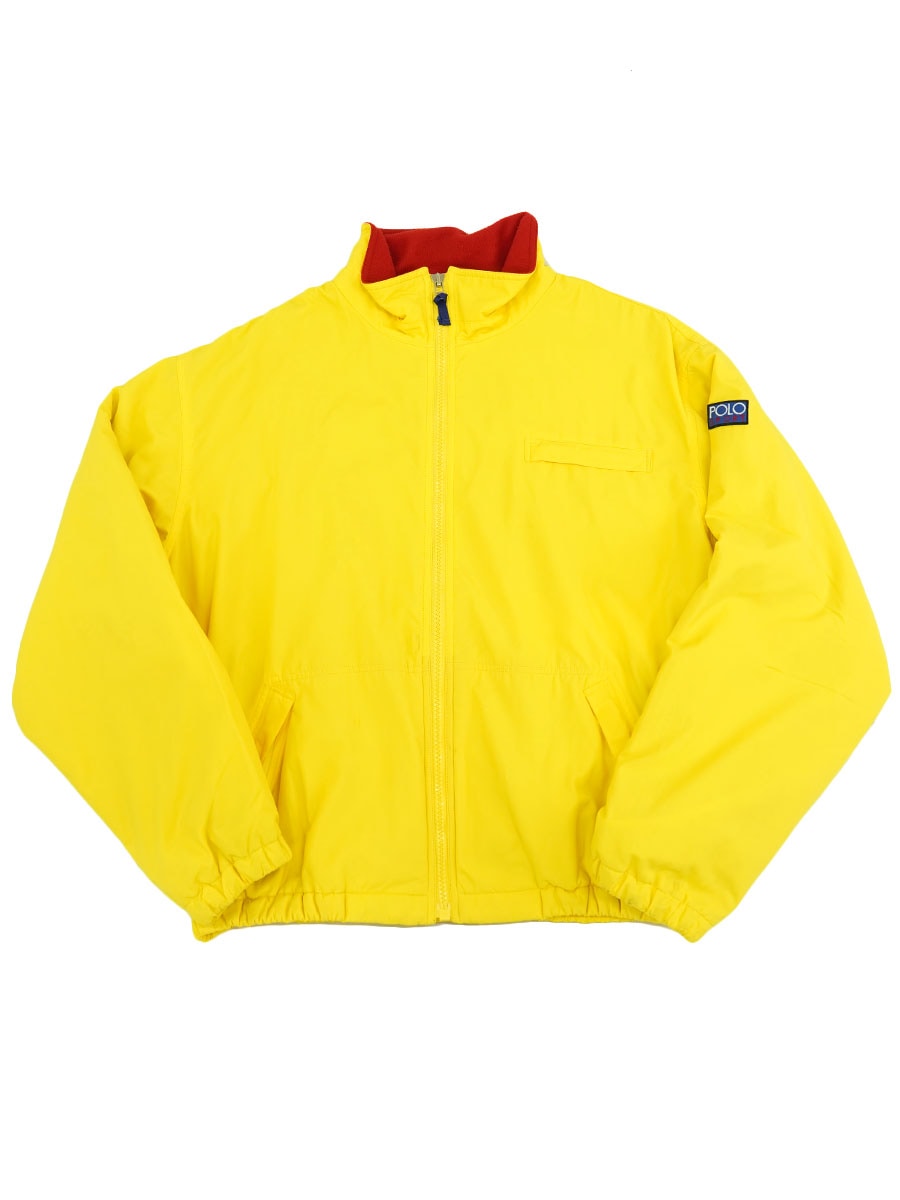 Polo Ralph 裏フリース ポリシェルJKT POLO SPORT イエロー×レッド 表記(L) 