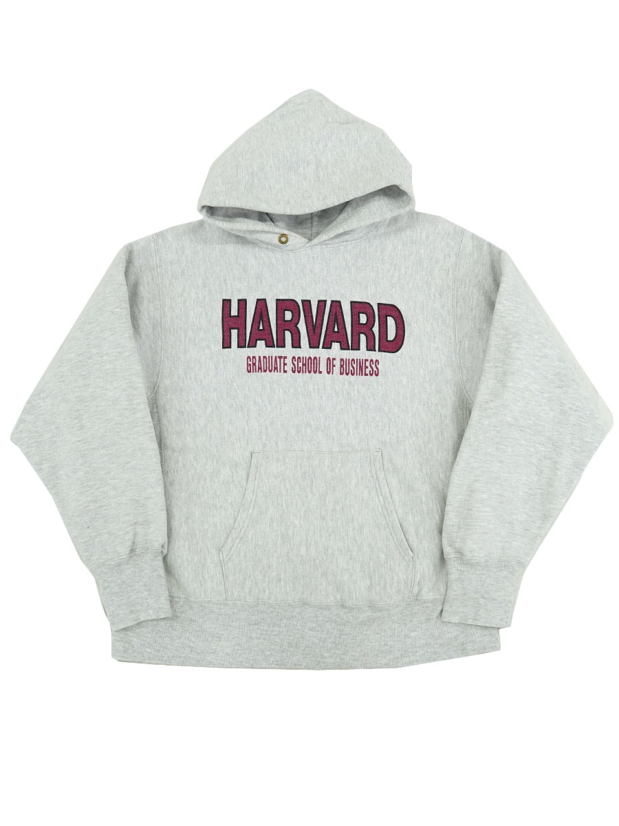 80's プリントタグ チャンピオンRWパーカ ''HARVARD'' 染み込み 表記(L) USA製