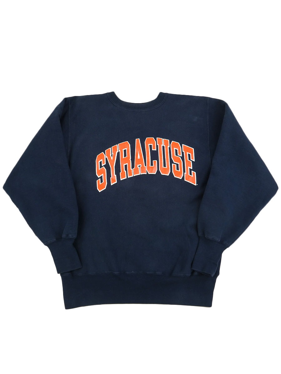 90's 刺繍タグ チャンピオンRW ''SYRACUSE'' 表記(L) USA製 ネイビー