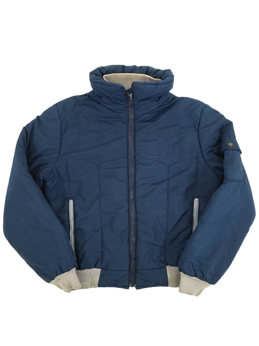 80's LEVI'S スタンドカラー 中綿入りジャケット ネイビー 表記(M)