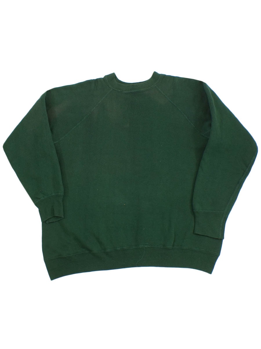 な*あ様 【Special】vintage 50s 60s スウェットラグラン緑 60's～ 無地 ラグランスウェット ダークグリーン 実寸(L位) | すべての