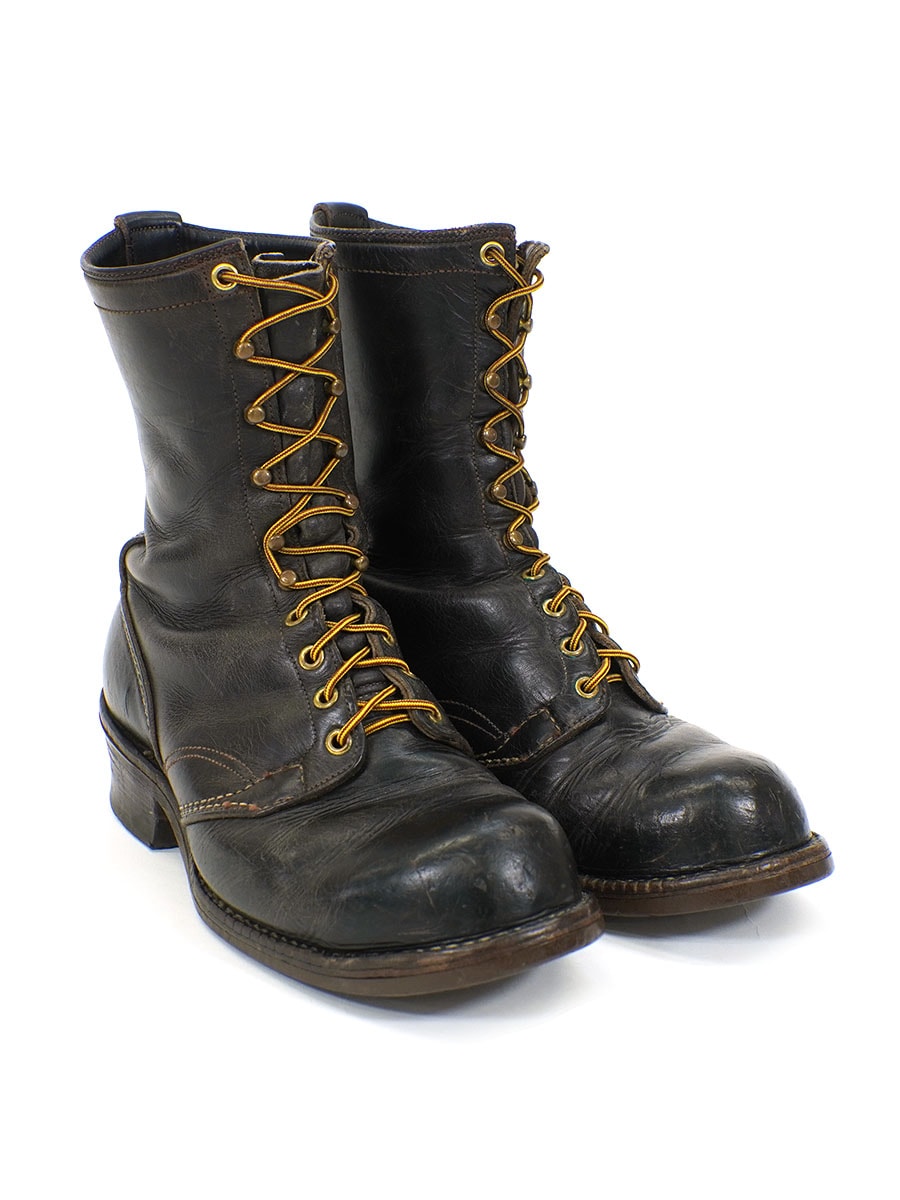 60's～70's WESCO ''NEW FLEX'' ロガーブーツ  ブラック 実寸(10位) 茶芯