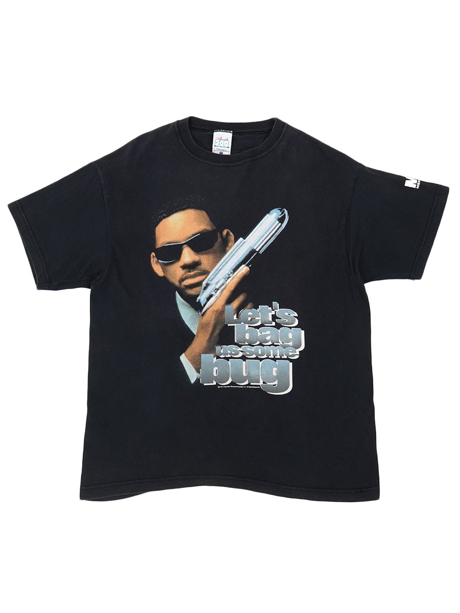90's Apostle ISLE ''MAN IN BLACK/Let's bag us some bug'' ムービーTシャツ ブラック 表記(L)