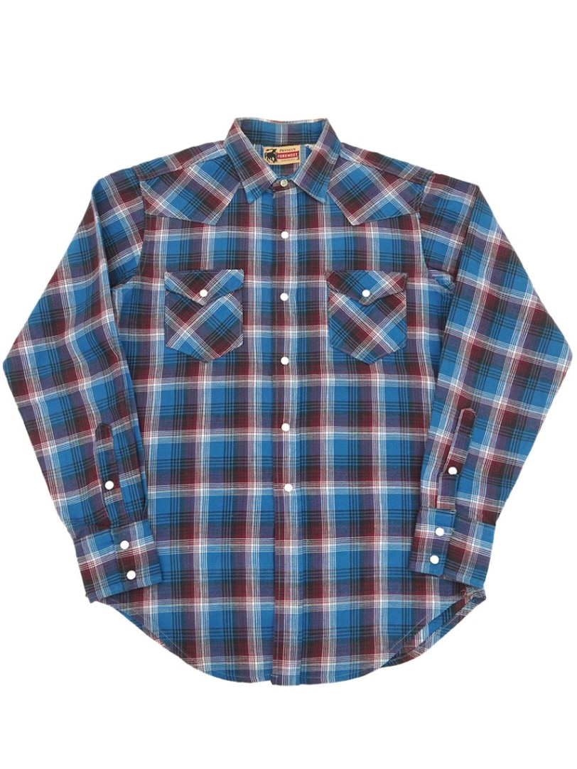 50's～ PENNEY'S FOREMOST 好配色チェック ウエスタンシャツ 実寸(15 1/2位)