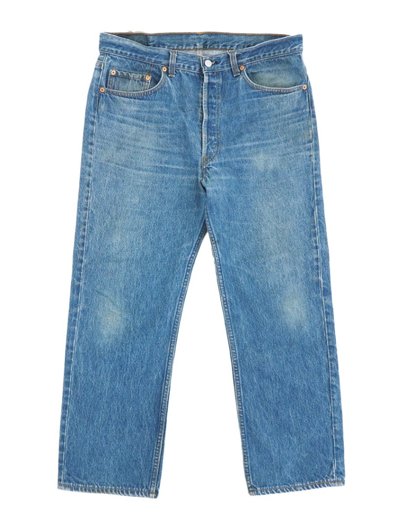90's Levi's 501 デニムパンツ 薄ヒゲ 良色落ち 実寸(35x27位)