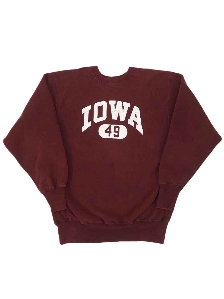 90's 刺繍タグ チャンピオンRW ''IOWA'' エンジ 表記(XXL) MEXICO製