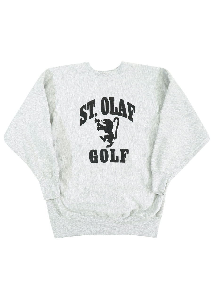 90's 刺繍タグ チャンピオンRW ''ST.OLAF GOLF'' 3段黒プリント 表記(XXL) MEXICO製