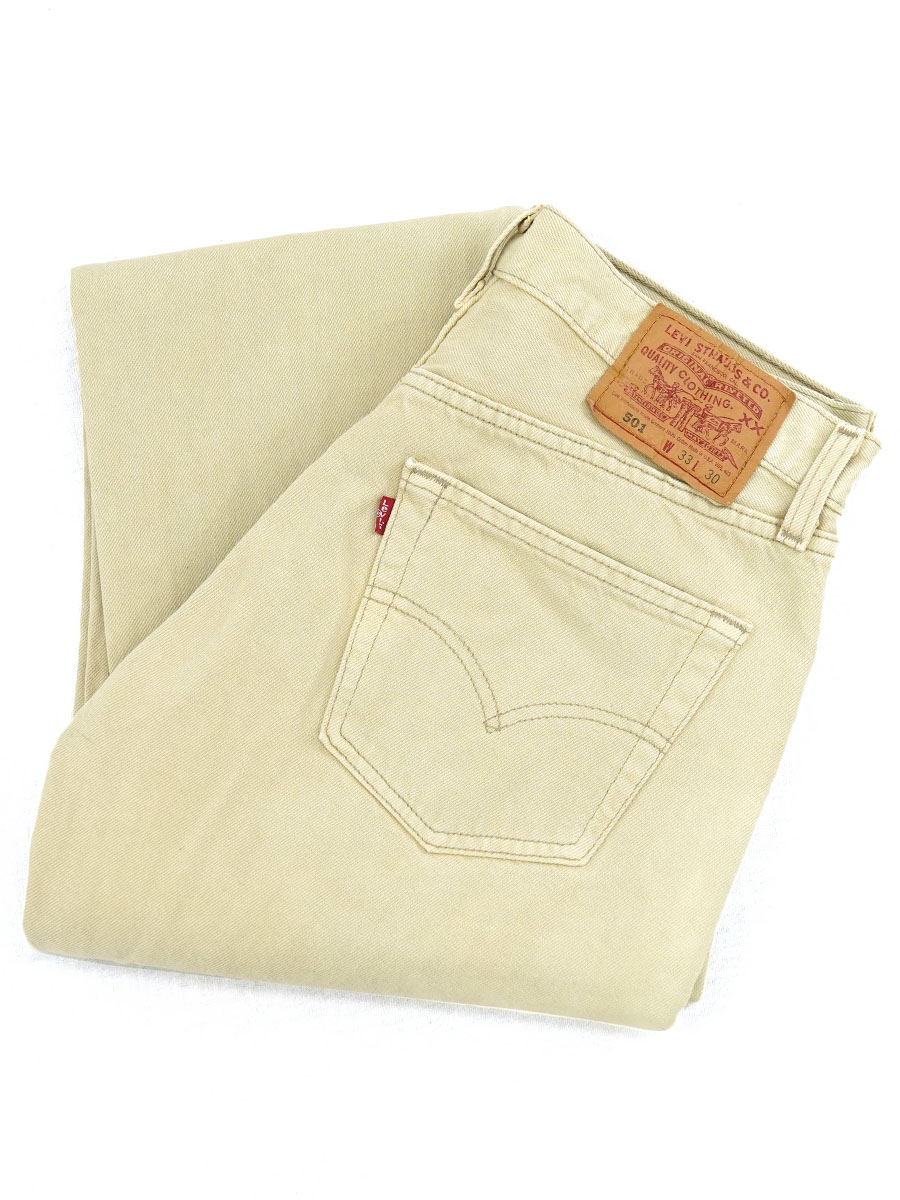 90's Levis 501 オリジナル ベージュデニムパンツ 表記(33x30) USA製