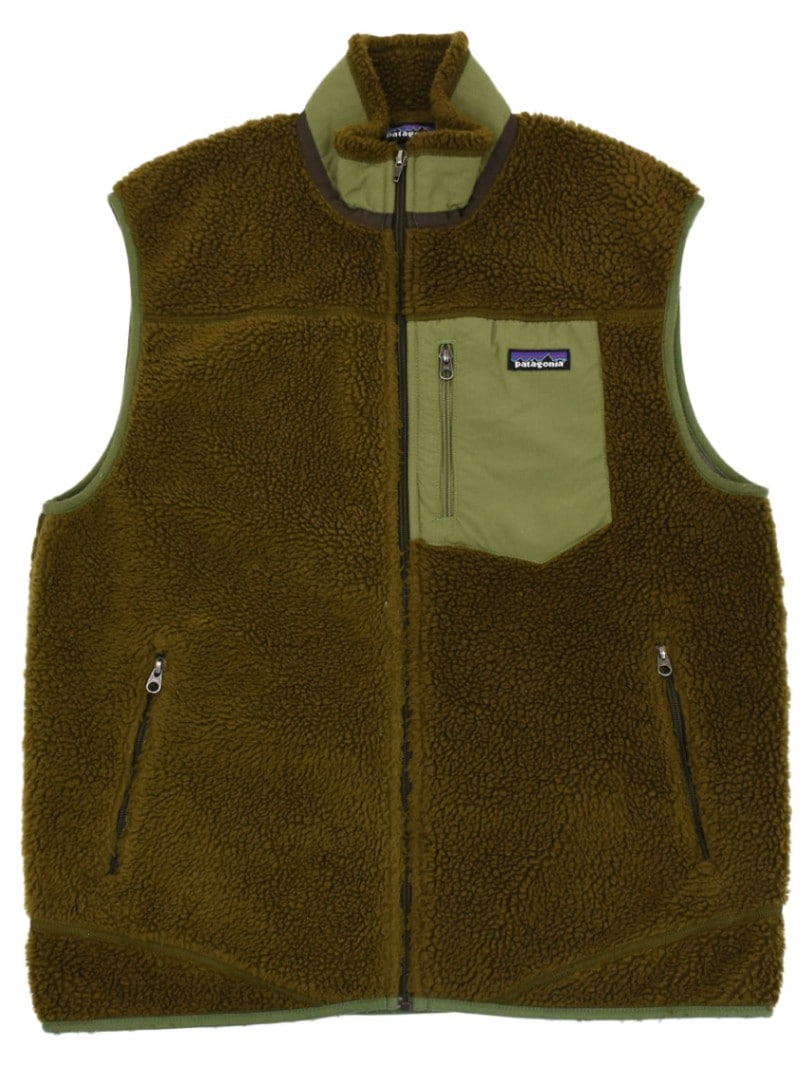 00's～ パタゴニア クラシックレトロXベスト ヒッコリー 実寸(L位