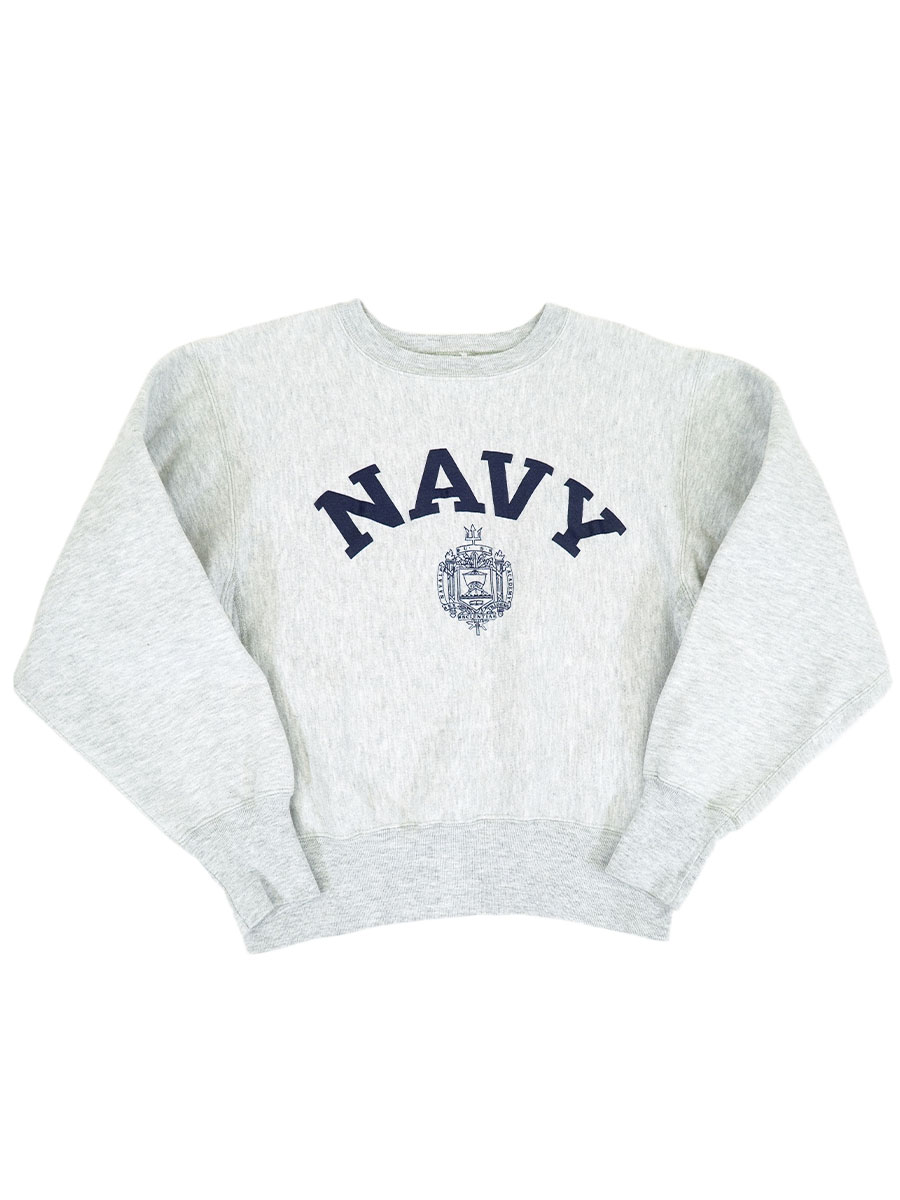 90's 刺繍タグ チャンピオンRW ''NAVY'' グレー 表記(M) USA製
