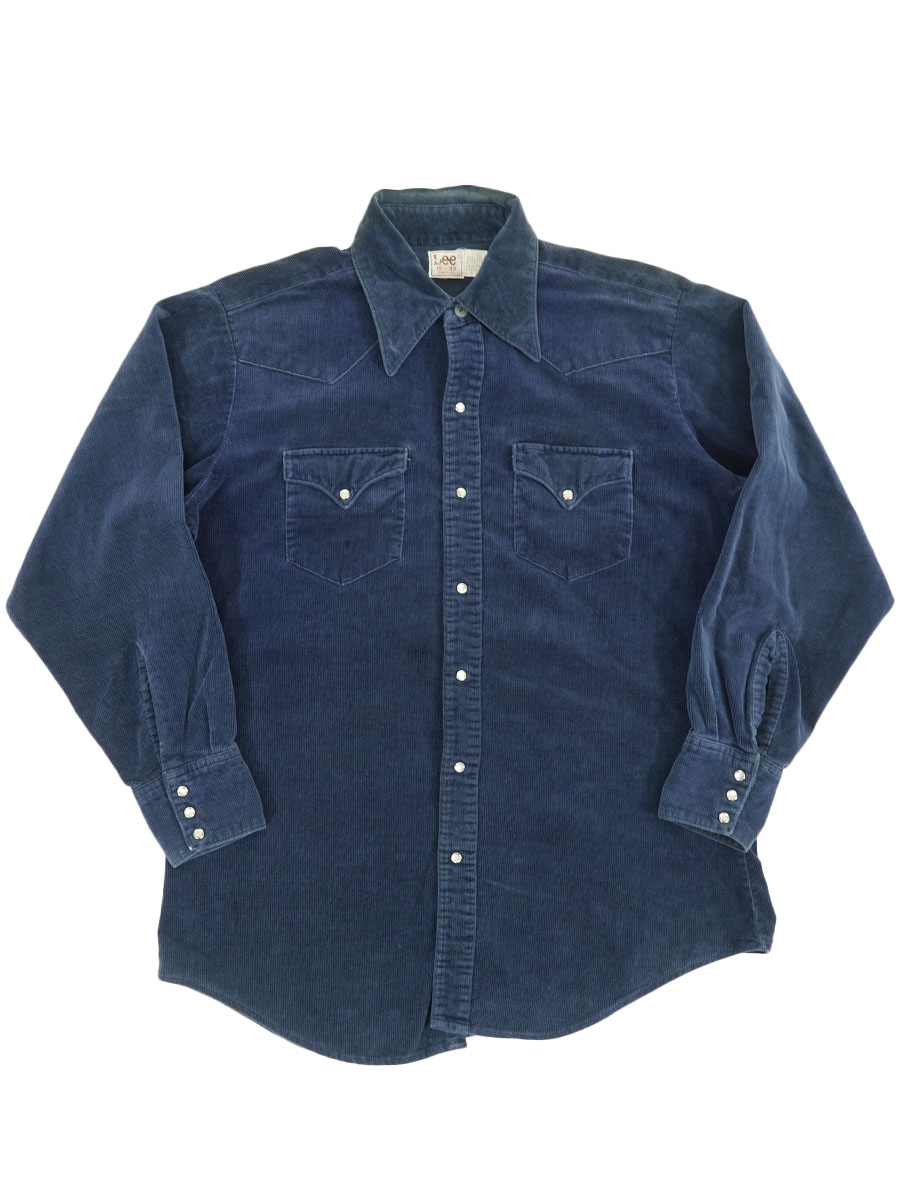 ギィローバー 美品 コーデュロイウェスタンシャツ L ネイビー ギィローバー 美品 コーデュロイウェスタンシャツ L ネイビー