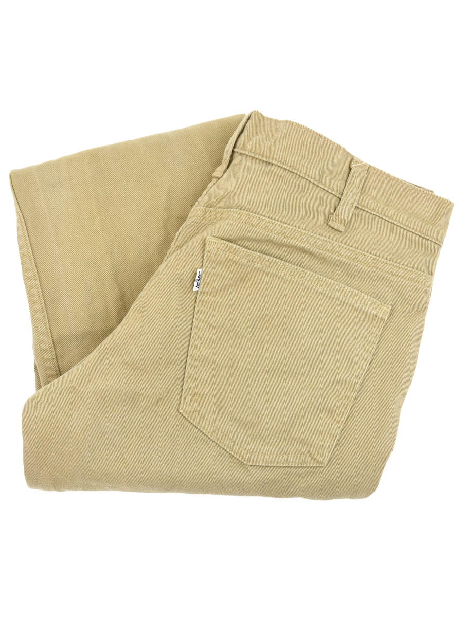 70's～ Levi's コットンツイル フレアパンツ ベージュ 実寸(31x26位)