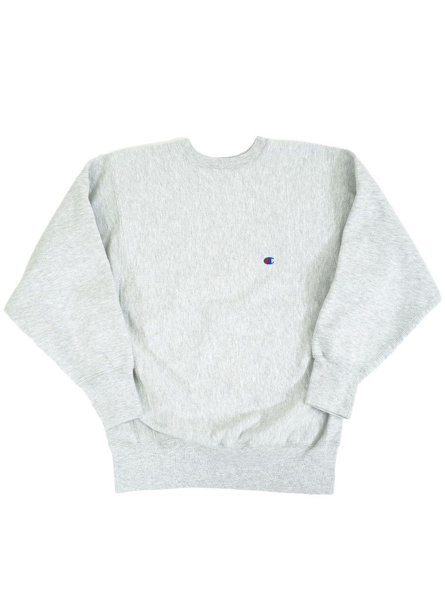 90's 刺繍タグ チャンピオンRW 無地 グレー 表記(XL) USA製