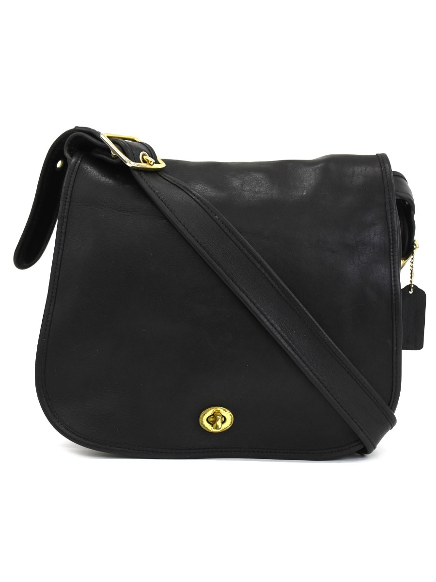 COACH レザー ショルダーバッグ ブラック USA製 | すべての商品