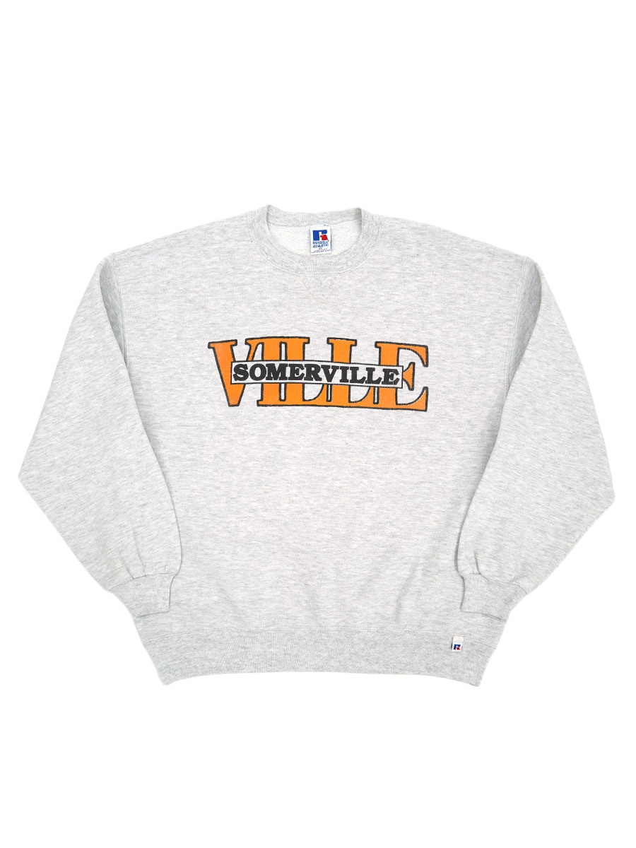 90s RUSSELL ATHLETIC ''VILLE SOMERVILLE'' 前Vスウェット グレー