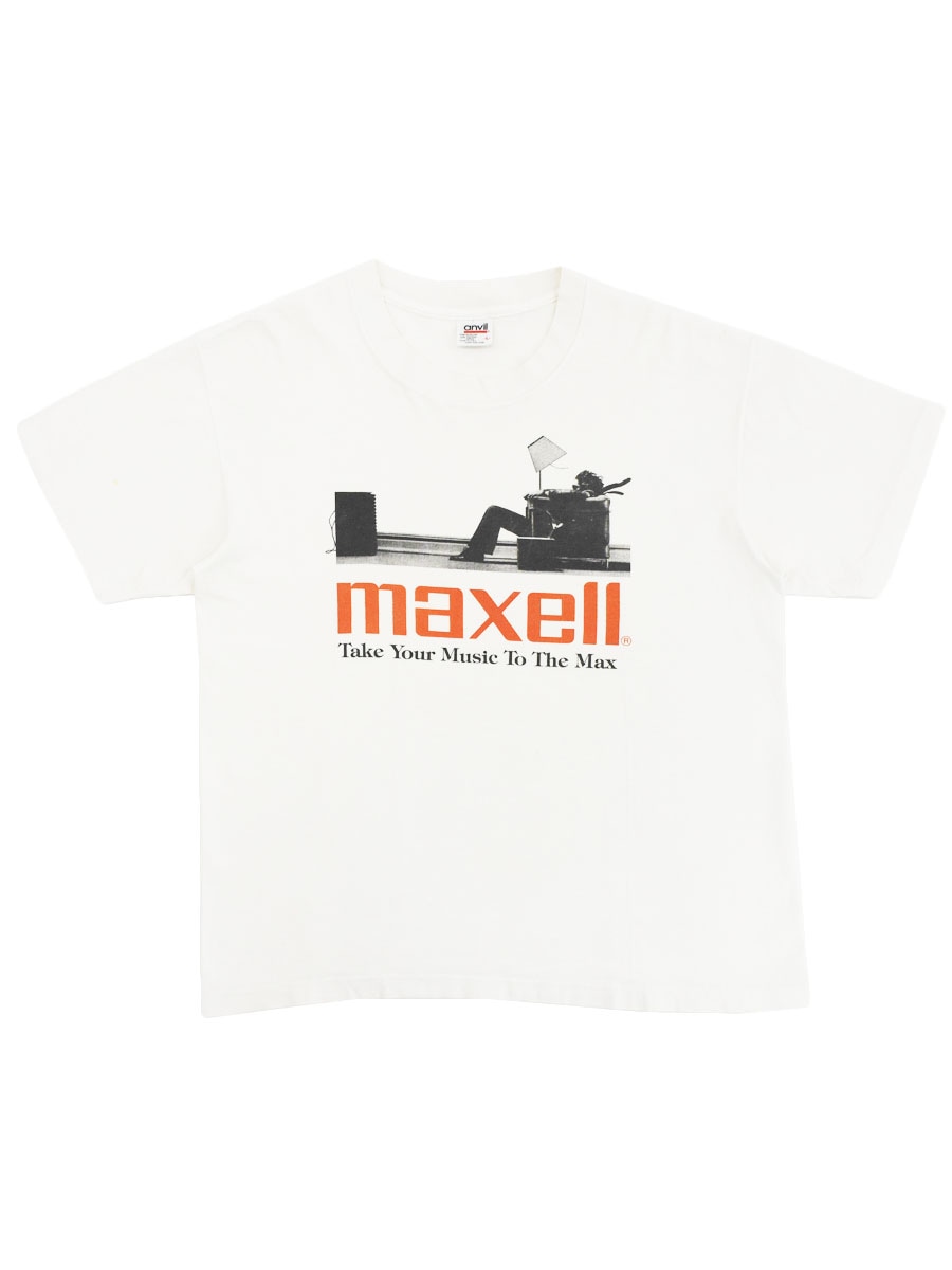 90's anvil ''maxell Take Your Music To The Max'' プリントT