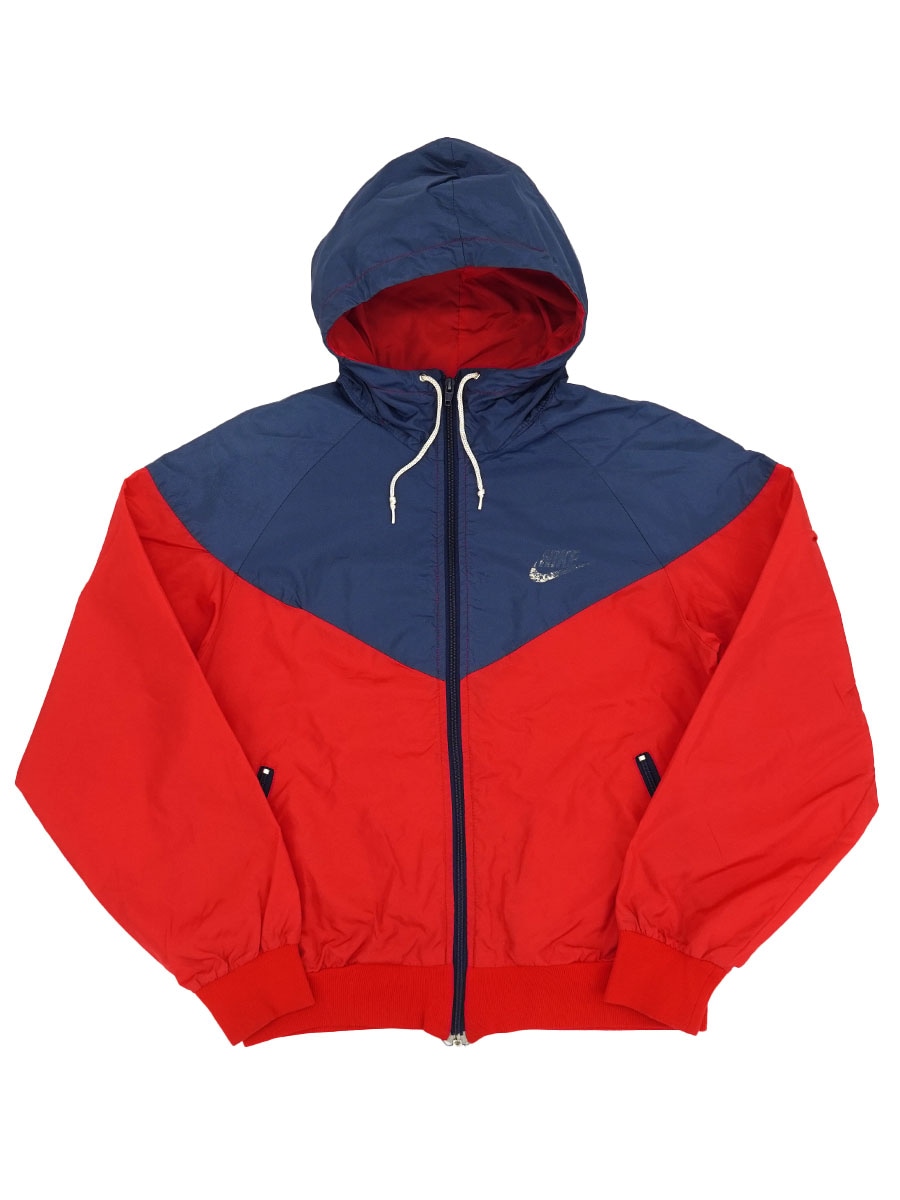 80's 紺タグ NIKE 切り替え フルジップ ナイロンパーカ 表記(M