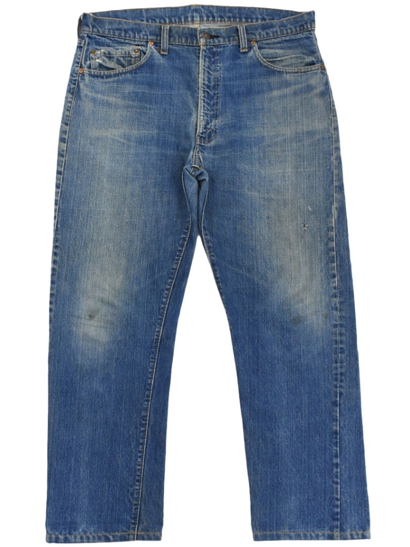 70's Levi's 505 シングル Rマークのみタブ デニムパンツ 縦落ち 良雰囲気 実寸(38x28.5位)