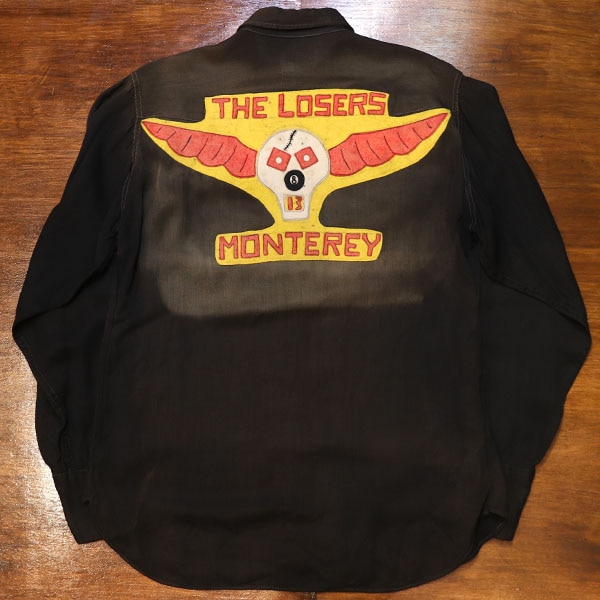 1950s L/S WESTERN SHIRT , SKULL , Size 15 1/2