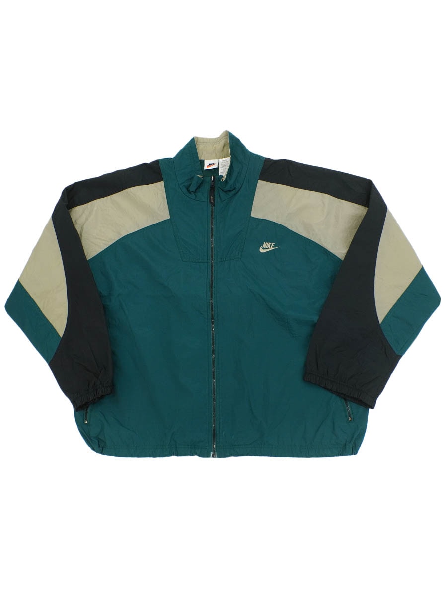 ねこ 90s NIKE RREMIER マルチカラー ナイロントラック 90s NIKEナイキ マルチカラー 切り替え ナイロンジャケット L