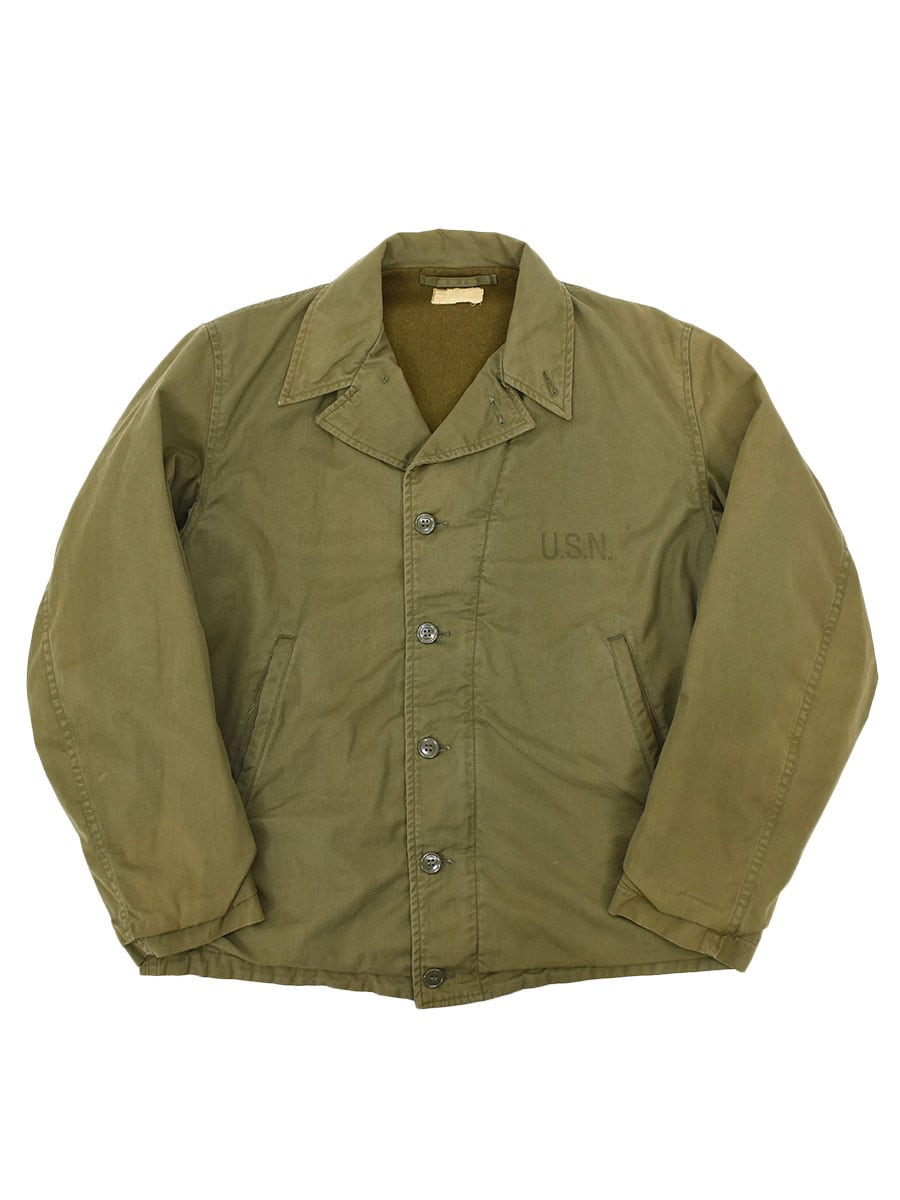 40s US NAVY N-4 デッキジャケット ステンシル vintage 40's U.S.NAVY N-4 デッキジャケット U.S.N.ステンシル 実寸(38位