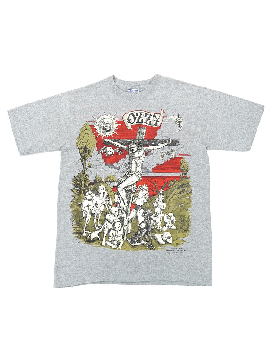 90's All Sport ''OZZY OSBOURNE'' 蓄光プリントTシャツ グレー