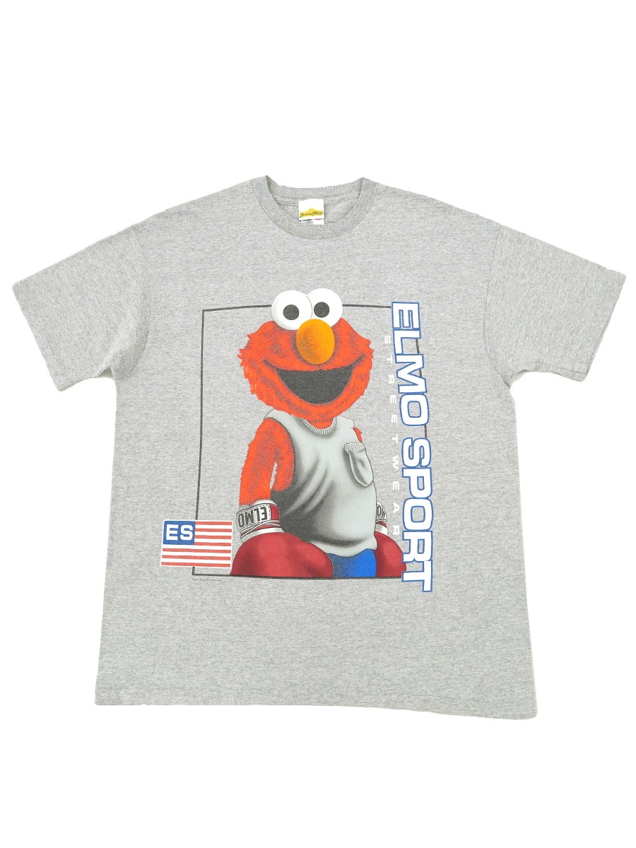 90's Sesame Street anvil ''ELMO''両面プリント Tシャツ 表記(XL) USA